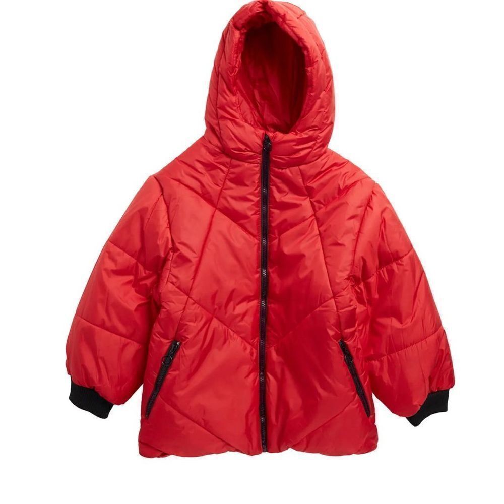 Urban Republic Kids’ Red Quilted Hooded Puffer Jacket